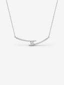 Chopsticks Necklace - Silver