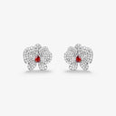 Minimalist Orchid Stud Earrings - 925 Silver & Zirconia Flower Design for Daily Wear | HEFANG