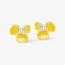 Yellow Iris Blossom Earrings