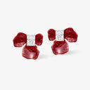 Red Iris Blossom Earrings