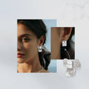 Grey Iris Blossom Earrings