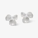 Grey Iris Blossom Earrings