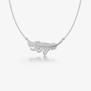 Glitter Feather Necklace