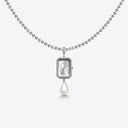 Crystal Drop Watch Necklace