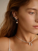 Twirl Ribbon Bead Earrings