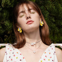 Iris Blossom Earrings (Yellow)