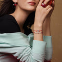 星光马蹄扣红绳手链