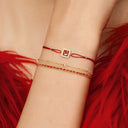 Red String Bracelet - 14K Gold Diamond