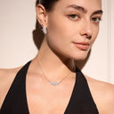 Glitter Feather Necklace
