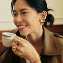 Brown Iris Blossom Earrings