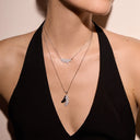 Glitter Feather Necklace